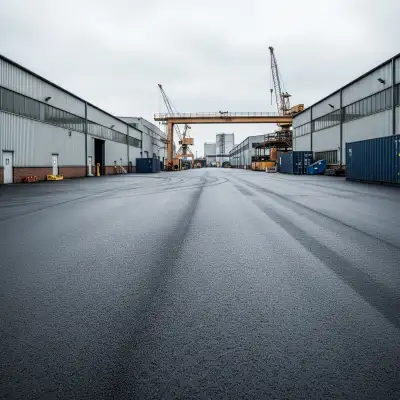 Aspal sebagai pelapis lantai di area industri