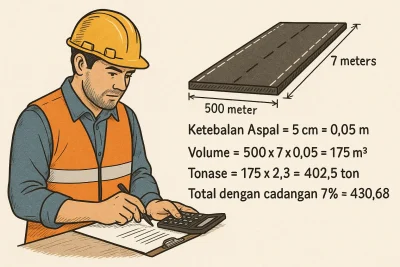 Cara Menghitung Kebutuhan Aspal dan fungsinya dalam usaha kontraktor pengaspalan