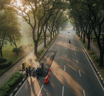 patching aspal jalan